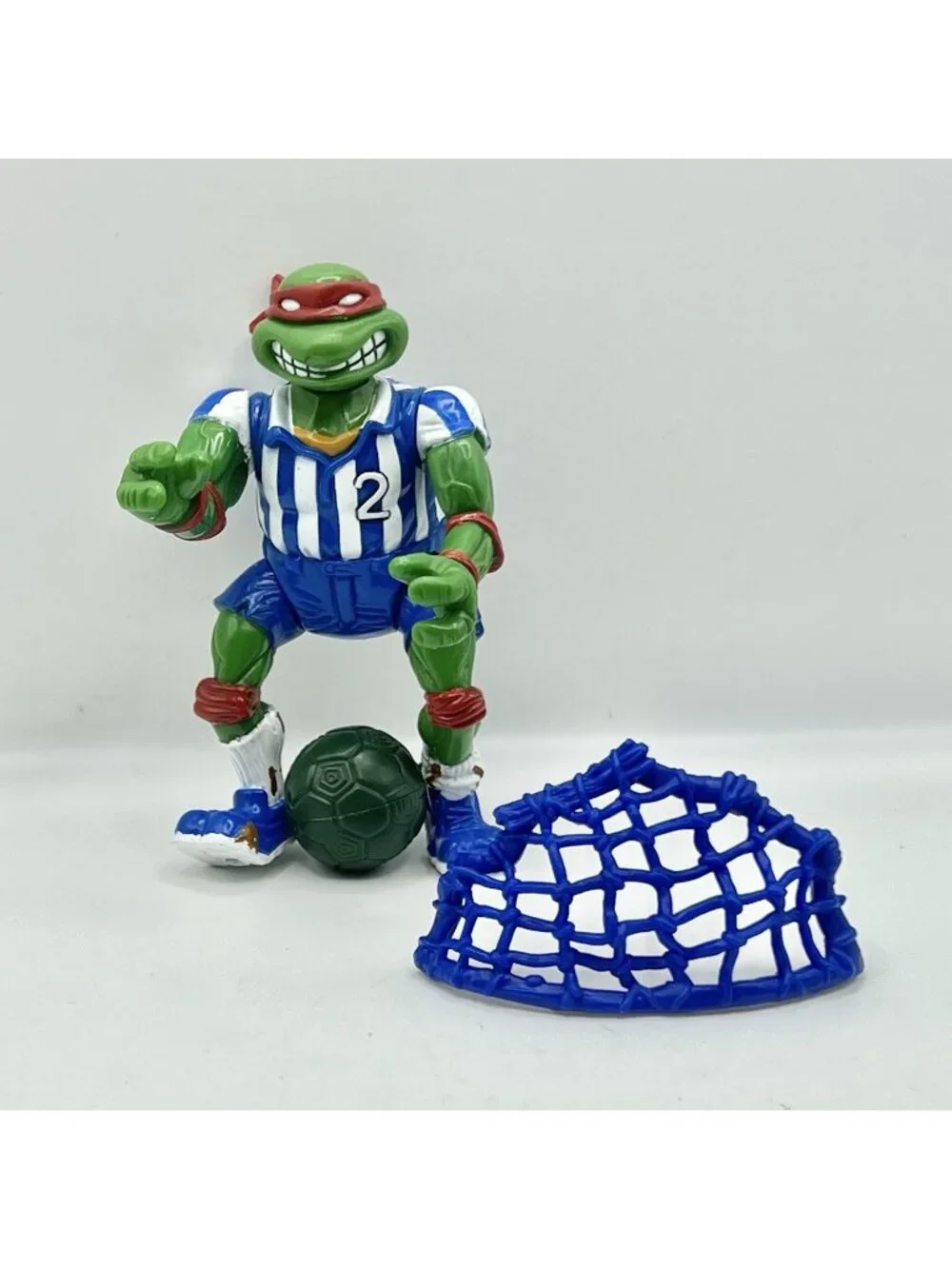 1991 Shell Kickin’ Raph TMNT Vintage Ninja Turtles Figure Near Complete